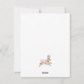 Cartes Pour Fêtes Annuelles Vacances d'hiver rose enfants (Dos)