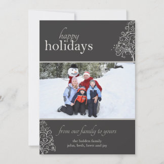 Cartes Pour Fêtes Annuelles Vacances élégantes avec Arbre de Noël Whimsical