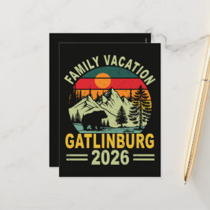 Cartes Pour Fêtes Annuelles Vacances en famille 2026 Gatlinburg Tennessee
