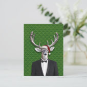 Cartes Pour Fêtes Annuelles Vacances en Santa Hat et Tuxedo (Debout devant)