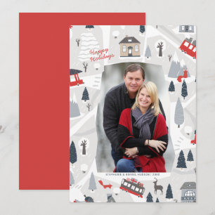 Cartes Pour Fêtes Annuelles Vacances en ville Photo de Noël