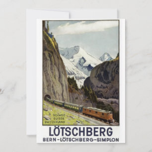 Cartes Pour Fêtes Annuelles Vacances ferroviaires vintages en Suisse