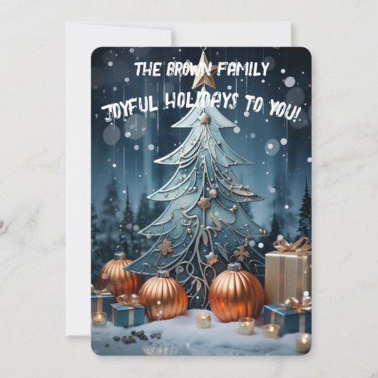 Cartes Pour Fêtes Annuelles Vacances forestières enchantées (Devant)