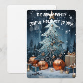 Cartes Pour Fêtes Annuelles Vacances forestières enchantées (Devant / Derrière)