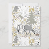 Cartes Pour Fêtes Annuelles Vacances Forêt Boisée Animaux (Devant)