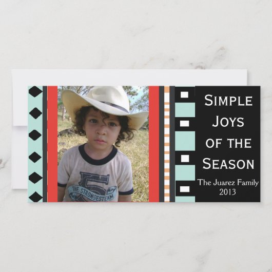 Cartes Pour Fêtes Annuelles Vacances géométriques de sud-ouest - (Devant)