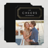 Cartes Pour Fêtes Annuelles Vacances Gold Deco (Devant / Derrière)