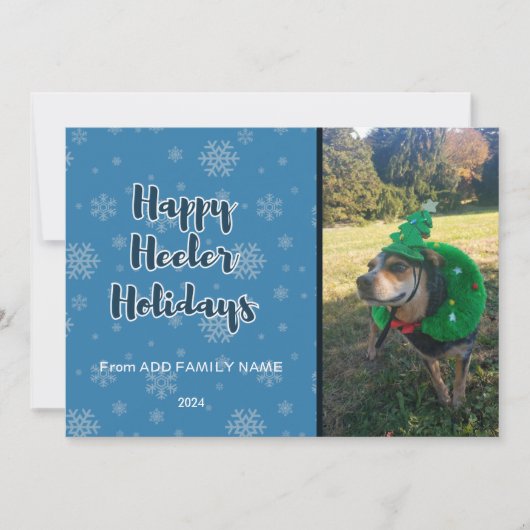Cartes Pour Fêtes Annuelles Vacances Happy Heeler Bleu (Devant)