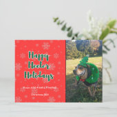 Cartes Pour Fêtes Annuelles Vacances Happy Heeler Rouge et Vert (Debout devant)