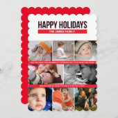 Cartes Pour Fêtes Annuelles vacances heureuses (Devant / Derrière)