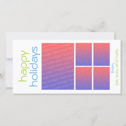 Cartes Pour Fêtes Annuelles vacances heureuses (Devant)