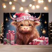 Cartes Pour Fêtes Annuelles Vacances Joyeuses à la vache Highland