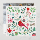 Cartes Pour Fêtes Annuelles Vacances Joyeuses - Joyeux (Devant / Derrière)