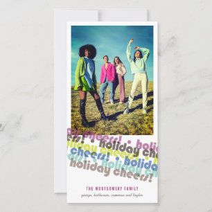 Cartes Pour Fêtes Annuelles Vacances Joyeuses Typographie Colorée Tirages Phot