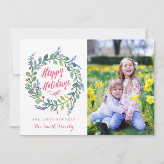 Cartes Pour Fêtes Annuelles Vacances Modernes | Joyeuses Fêtes (Devant)