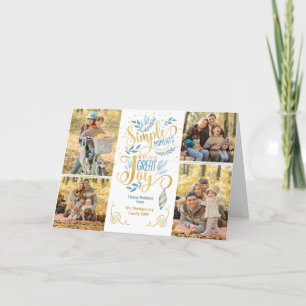 Cartes Pour Fêtes Annuelles Vacances Moments simples Apporter une grande joie 