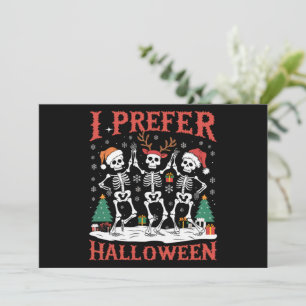 Cartes Pour Fêtes Annuelles Vacances Noël laid Xmas Je préfère Halloween Noël 