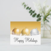 Cartes Pour Fêtes Annuelles Vacances or et argent (Debout devant)