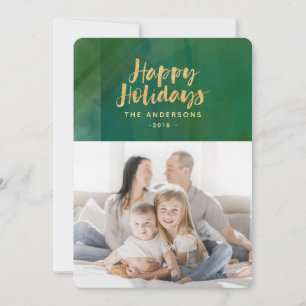 Cartes Pour Fêtes Annuelles Vacances or métal