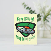 CARTES POUR FÊTES ANNUELLES VACANCES OVNI (Debout devant)