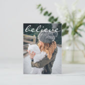 Cartes Pour Fêtes Annuelles Vacances photo Croire Blanc Moderne (Debout devant)