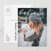 Cartes Pour Fêtes Annuelles Vacances photo Croire Blanc Moderne (Devant / Derrière)