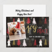Cartes Pour Fêtes Annuelles Vacances photo modernes (Devant / Derrière)