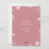 Cartes Pour Fêtes Annuelles Vacances photo rose doux (Dos)