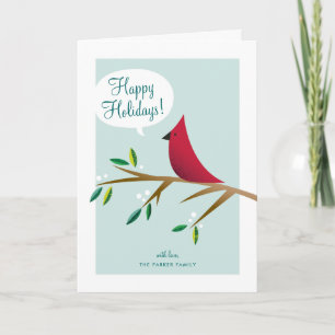 Cartes Pour Fêtes Annuelles Vacances pliées par cardinal gai