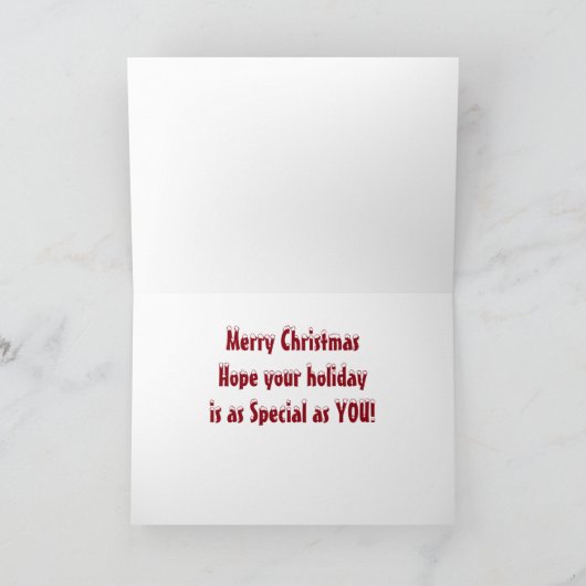 CARTES POUR FÊTES ANNUELLES ***VACANCES PUP*** DIT SOUHAITS SPÉCIAUX DE NOËL (Intérieur)