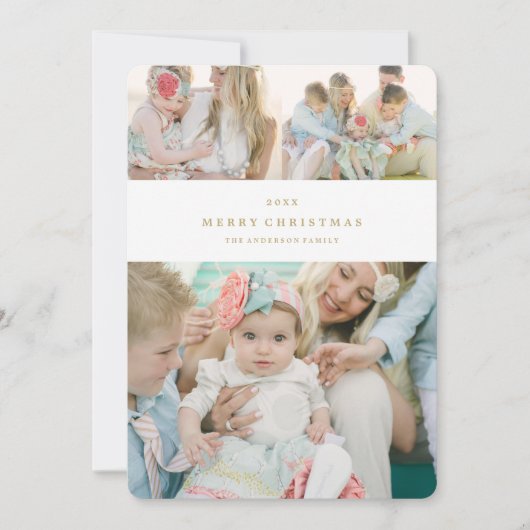 Cartes Pour Fêtes Annuelles Vacances pures (Devant)