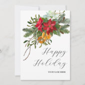 Cartes Pour Fêtes Annuelles Vacances rustique floral (Devant)