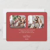 Cartes Pour Fêtes Annuelles Vacances Rustique Noël 3 Photo Noël (Dos)