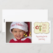 Cartes Pour Fêtes Annuelles Vacances simples et heureuses (Devant / Derrière)