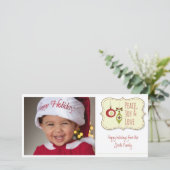 Cartes Pour Fêtes Annuelles Vacances simples et heureuses (Debout devant)