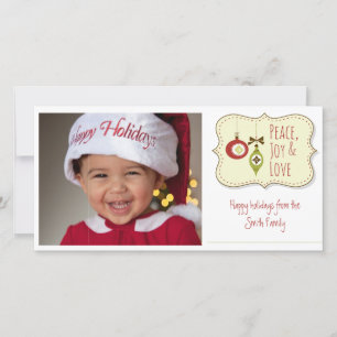Cartes Pour Fêtes Annuelles Vacances simples et heureuses
