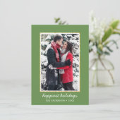 Cartes Pour Fêtes Annuelles Vacances simples et heureuses Photo Noël (Debout devant)