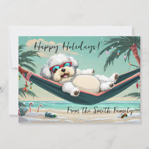 Cartes Pour Fêtes Annuelles Vacances Tropical Bichon