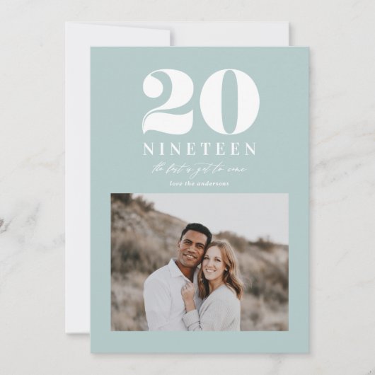 Cartes Pour Fêtes Annuelles vacances typographiques de nouvelle année moderne (Devant)