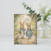 Cartes Pour Fêtes Annuelles Vacances vintages Bunny (Debout devant)