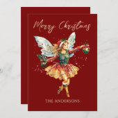 Cartes Pour Fêtes Annuelles Vacances Vintages Fées (Devant / Derrière)