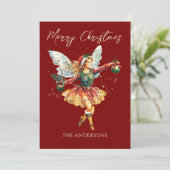 Cartes Pour Fêtes Annuelles Vacances Vintages Fées (Debout devant)