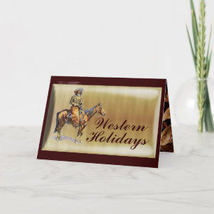 Cartes Pour Fêtes Annuelles Vacances Western