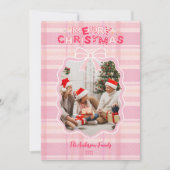 Cartes Pour Fêtes Annuelles Vacances Whimsical Pink Retro (Devant)