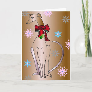 Cartes Pour Fêtes Annuelles Vacances Whippet-Animal