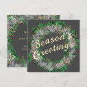 Cartes Pour Fêtes Annuelles Vacances Wreath stylées (Devant / Derrière)