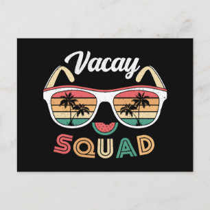Cartes Pour Fêtes Annuelles Vacay Squad Funny Beach Vacances d'été