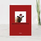 Cartes Pour Fêtes Annuelles Vache (Dos)