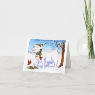 Cartes Pour Fêtes Annuelles Vache à neige