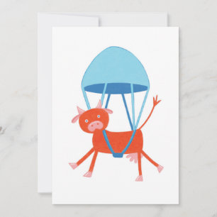 Cartes Pour Fêtes Annuelles Vache aventurière